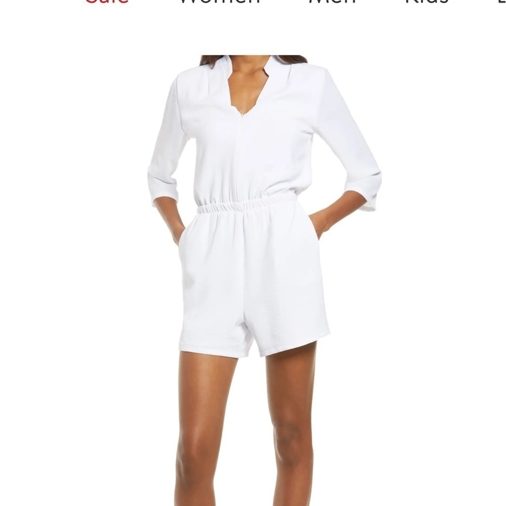 Fraiche By J WHITE Front Zip Romper